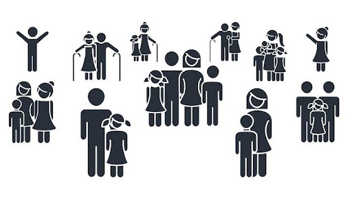 icon images of different families of different compositions