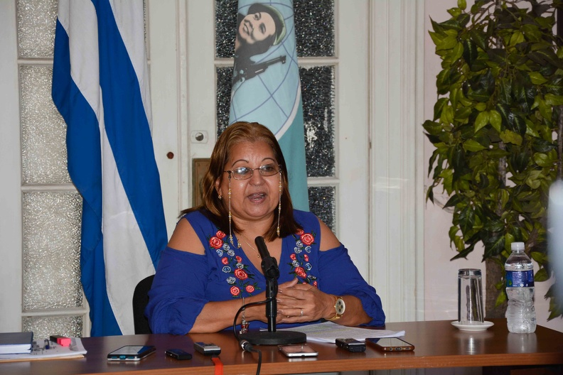 Photo: The secretary-general of the Federation of Cuban Women (FMC), Teresa Amarelle